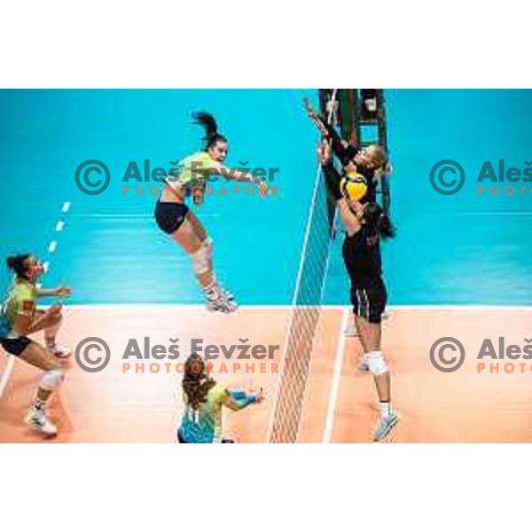 in action during women’s friendly volleyball match between Slovenia and Azerbaijan in Dvorana Tabor, Maribor, Slovenia on August 10, 2023. Photo: Jure Banfi