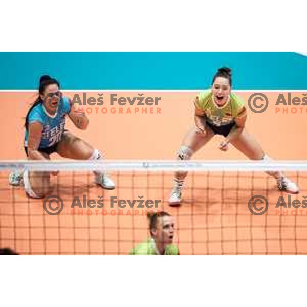 in action during women’s friendly volleyball match between Slovenia and Azerbaijan in Dvorana Tabor, Maribor, Slovenia on August 10, 2023. Photo: Jure Banfi