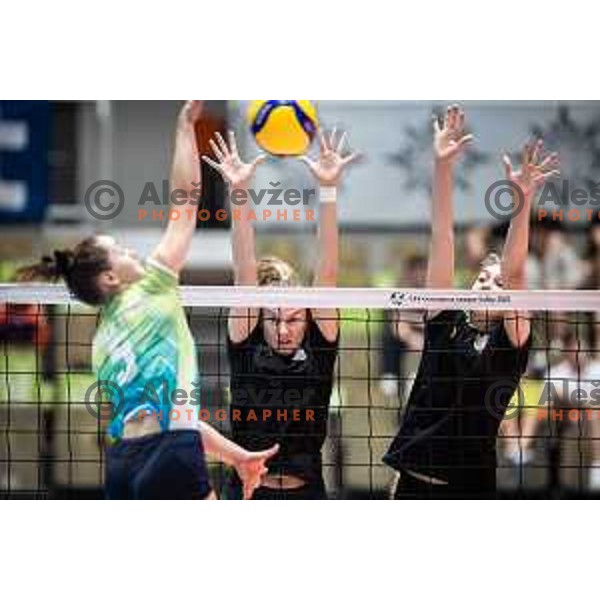 in action during women’s friendly volleyball match between Slovenia and Azerbaijan in Dvorana Tabor, Maribor, Slovenia on August 10, 2023. Photo: Jure Banfi