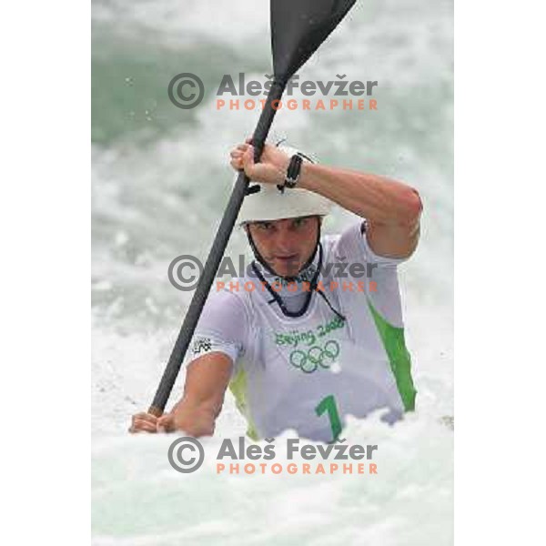 Peter Kauzer during kayak practice on Shunyi Olympic park kayak&canoe course, Olympic Games, Beijing, China 8.8.2008 