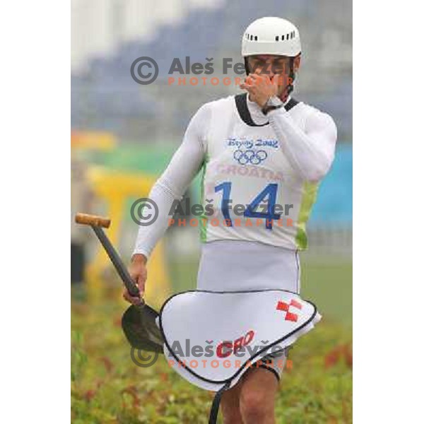 Emir Mujcinovic during kayak practice on Shunyi Olympic park kayak&canoe course, Olympic Games, Beijing, China 8.8.2008 