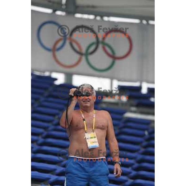 Peter Kauzer Sr.during kayak practice on Shunyi Olympic park kayak&canoe course, Olympic Games, Beijing, China 8.8.2008 