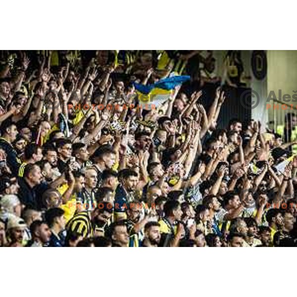 Fenerbahce supporters during UEFA Europa Conference League qualifications football match between Maribor and Fenerbahce in Ljudski vrt, Maribor, Slovenia on August 17, 2023. Photo: Jure Banfi