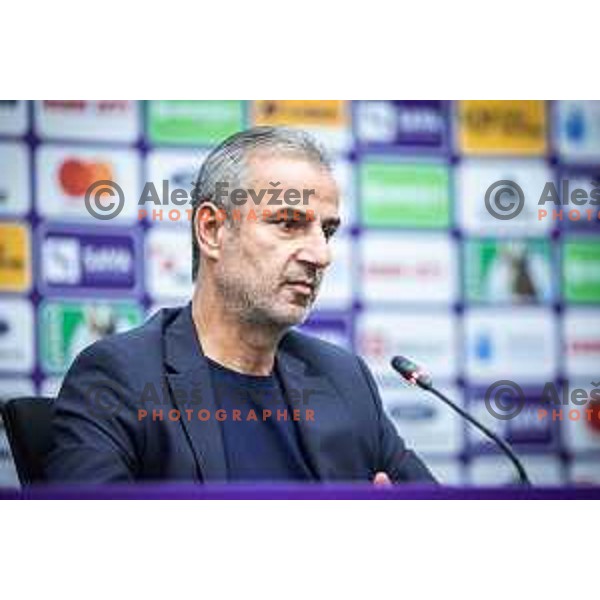 Ismail Kartal, head coach of Fenerbahce at the press conference after UEFA Europa Conference League qualifications football match between Maribor and Fenerbahce in Ljudski vrt, Maribor, Slovenia on August 17, 2023. Photo: Jure Banfi