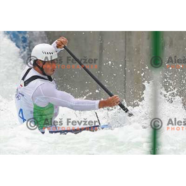 Emir Mujcinovic during kayak practice on Shunyi Olympic park kayak&canoe course, Olympic Games, Beijing, China 8.8.2008 