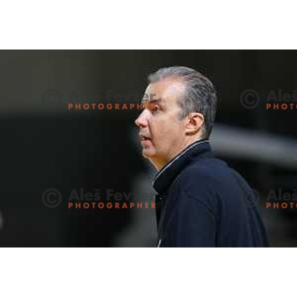 Simone Pianigiani, head coach of Cedevita Olimpija during the first practice session of Cedevita Olimpija for the 2023/2024 season in Ljubljana, Slovenia on August 21, 2023