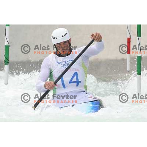 Emir Mujcinovic during kayak practice on Shunyi Olympic park kayak&canoe course, Olympic Games, Beijing, China 8.8.2008 