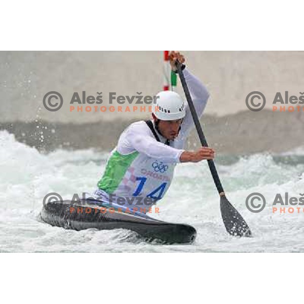 Emir Mujcinovic during kayak practice on Shunyi Olympic park kayak&canoe course, Olympic Games, Beijing, China 8.8.2008 