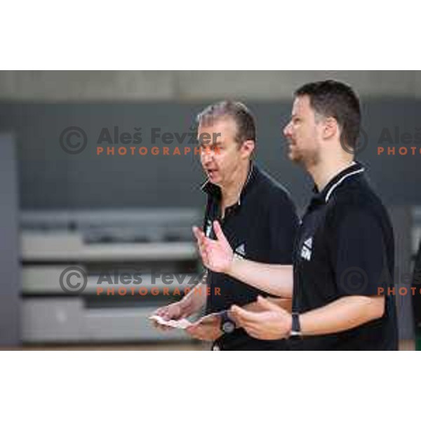 Simone Pianigiani, head coach of Cedevita Olimpija during the first practice session of Cedevita Olimpija for the 2023/2024 season in Ljubljana, Slovenia on August 21, 2023