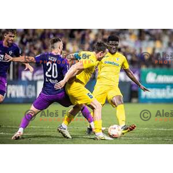 Ranaldo Ranaldino Biggs in action during Prva liga Telemach football match between Maribor and Domzale in Ljudski vrt, Maribor, Slovenia on August 26, 2023. Photo: Jure Banfi