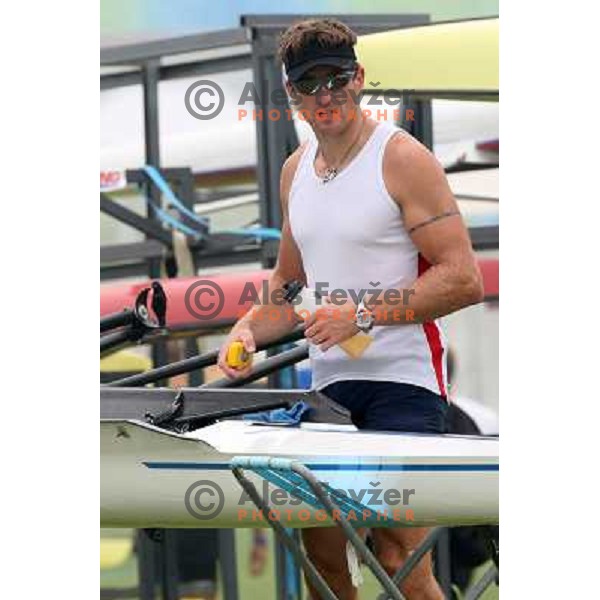 Rowing practice at Shunyi Olympic Park rowing course , Olympic games Beijing, China 8.8.2008 