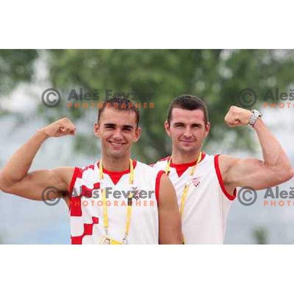 Kusurin (left) and Vekic (CRO) after Rowing practice at Shunyi Olympic Park rowing course , Olympic games Beijing, China 8.8.2008 