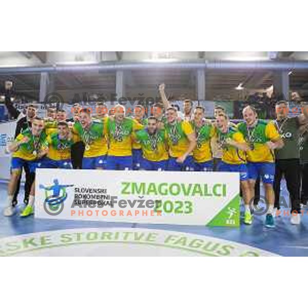 in action during handball Slovenian SuperCup match between Jerusalem Ormoz and Celje Pivovarna Lasko in Ormoz on September 3, 2023