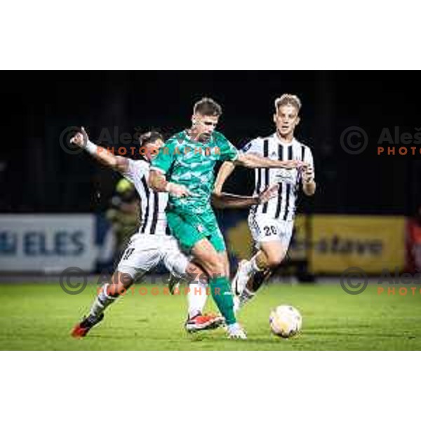 Nemanja Motika in action during Prva liga Telemach football match between Mura and Olimpija in Fazanerija, Murska Sobota, Slovenia on September 3, 2023. Foto: Jure Banfi