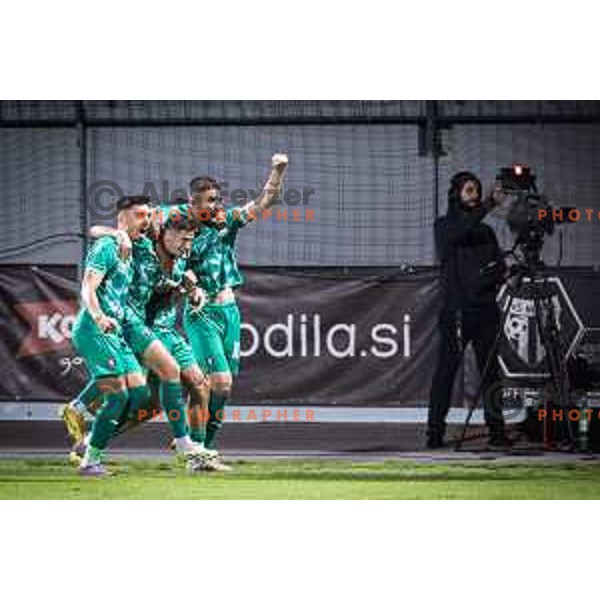 celebrating during Prva liga Telemach football match between Mura and Olimpija in Fazanerija, Murska Sobota, Slovenia on September 3, 2023. Foto: Jure Banfi