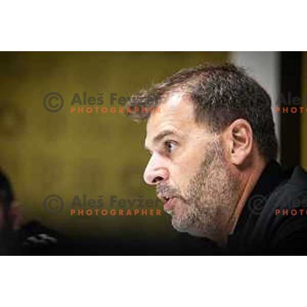 Joao Henriques, head coach of Olimpija at the press conference after Prva liga Telemach football match between Mura and Olimpija in Fazanerija, Murska Sobota, Slovenia on September 3, 2023. Foto: Jure Banfi