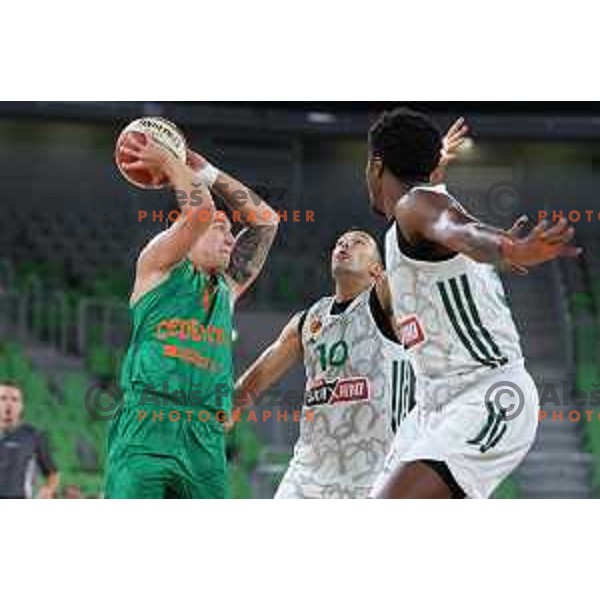 of Cedevita Olimpija during Charity Basketball match between Cedevita Olimpija and Panathinaikos in Arena Stozice, Ljubljana, Slovenia on September 7, 2023