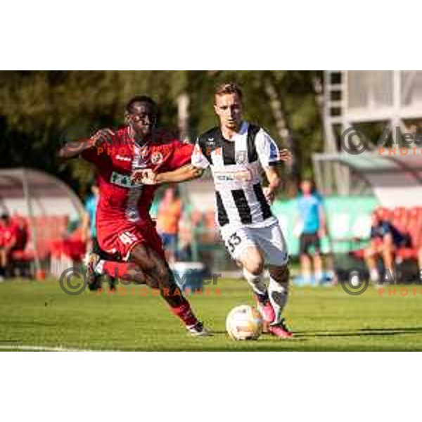 Zan Benedicic during Prva liga Telemach football match between Aluminij and Rogaska in Kidricevo, Slovenia on September 16, 2023.