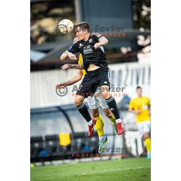 Gaber Dobrovoljc in action during Prva liga Telemach football match between Mura and Bravo in Fazanerija, Murska Sobota, Slovenia on September 16, 2023. Photo: Jure Banfi