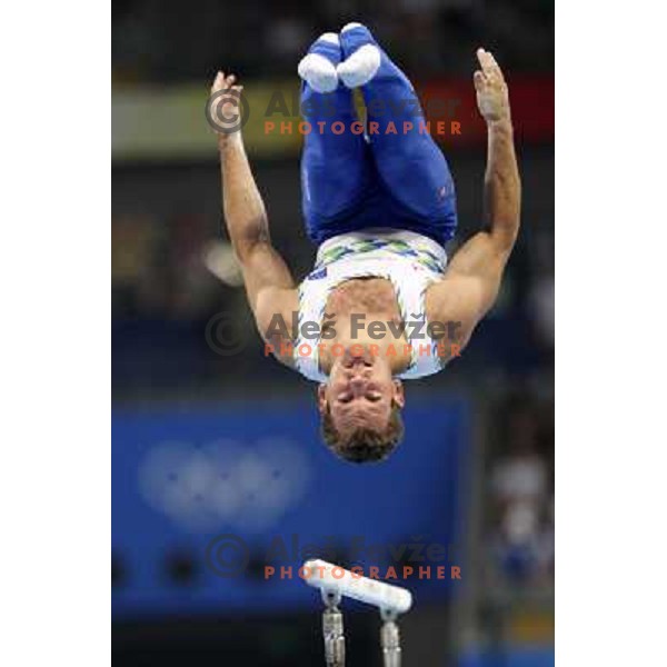 Mitja Petkovsek in qualification for Artistic gymanstics at Olympic Games in Beijing, China 9.8.2008. Photo by Ales Fevzer 