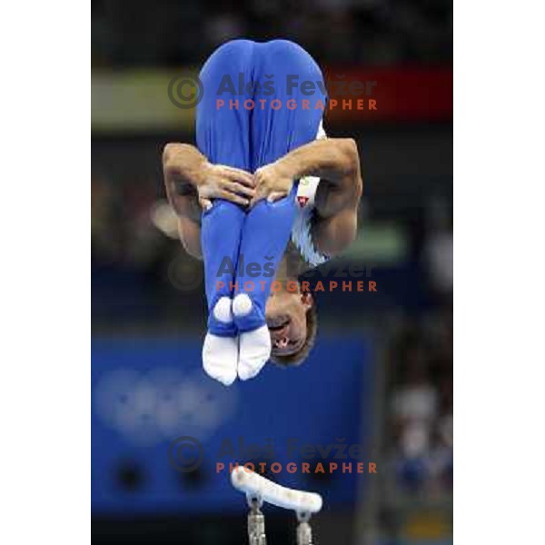 Mitja Petkovsek in qualification for Artistic gymanstics at Olympic Games in Beijing, China 9.8.2008. Photo by Ales Fevzer 