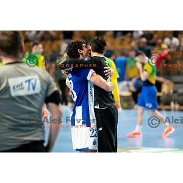 in action during EHF Champions League handball match between Celje Pivovarna Lasko and FC Porto in Zlatorog Arena, Celje, Slovenia on September 20, 2023