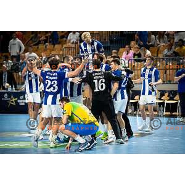 in action during EHF Champions League handball match between Celje Pivovarna Lasko and FC Porto in Zlatorog Arena, Celje, Slovenia on September 20, 2023