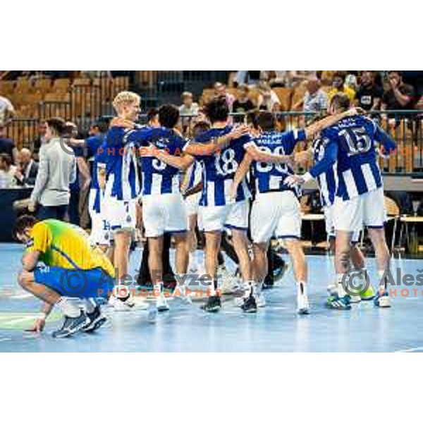 in action during EHF Champions League handball match between Celje Pivovarna Lasko and FC Porto in Zlatorog Arena, Celje, Slovenia on September 20, 2023