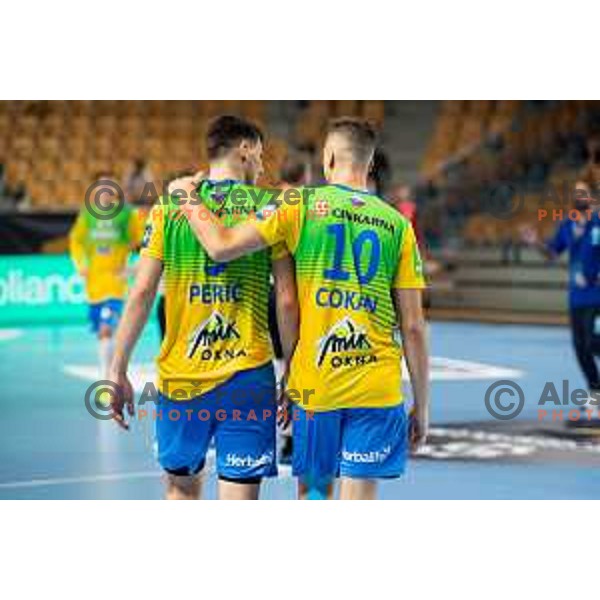 in action during EHF Champions League handball match between Celje Pivovarna Lasko and FC Porto in Zlatorog Arena, Celje, Slovenia on September 20, 2023
