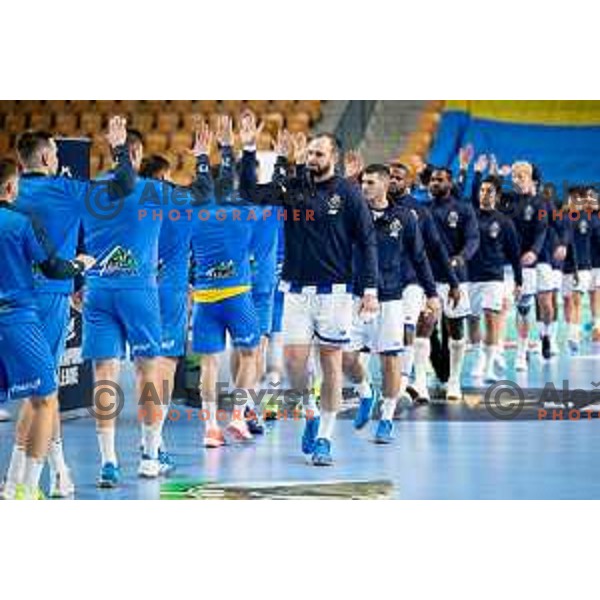 in action during EHF Champions League handball match between Celje Pivovarna Lasko and FC Porto in Zlatorog Arena, Celje, Slovenia on September 20, 2023
