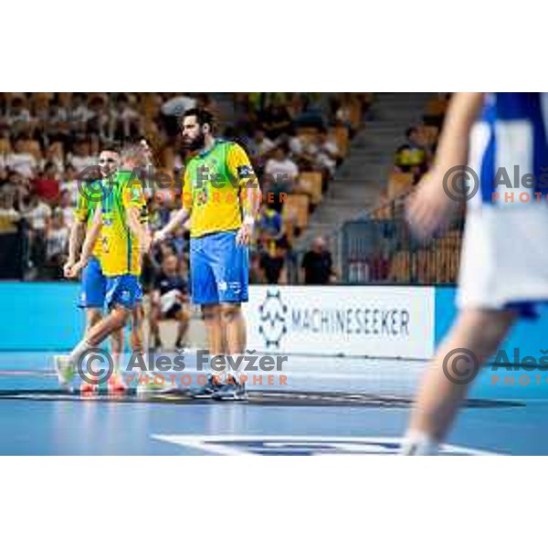 in action during EHF Champions League handball match between Celje Pivovarna Lasko and FC Porto in Zlatorog Arena, Celje, Slovenia on September 20, 2023