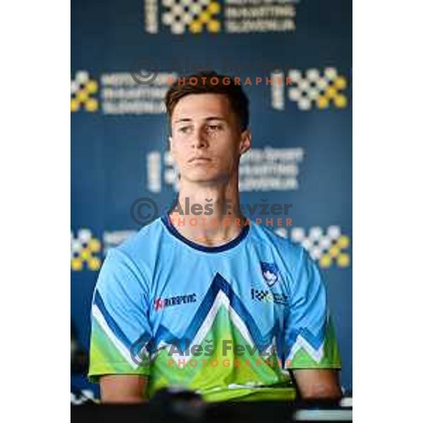 Jan Pancar at AMZS press conference before Motocross Nations League in TIGA243Land in Lemberg pri Šmarju, Slovenia on September 27, 2023