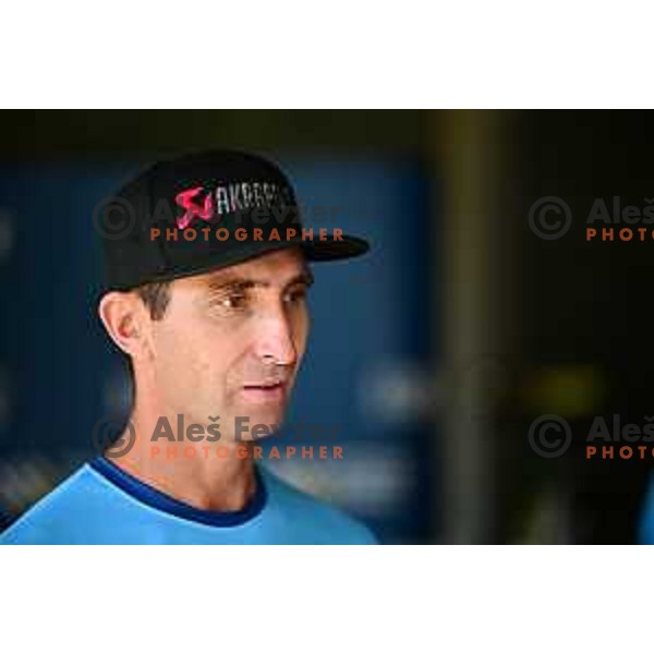 Saso Kragelj at AMZS press conference before Motocross Nations League in TIGA243Land in Lemberg pri Šmarju, Slovenia on September 27, 2023