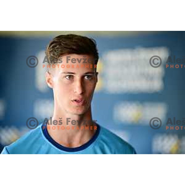 Jan Pancar at AMZS press conference before Motocross Nations League in TIGA243Land in Lemberg pri Šmarju, Slovenia on September 27, 2023