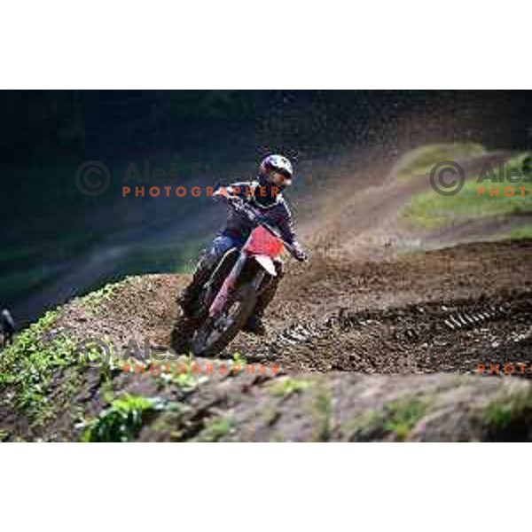 during Motocross practice session in TIGA243Land in Lemberg pri Šmarju, Slovenia on September 27, 2023 