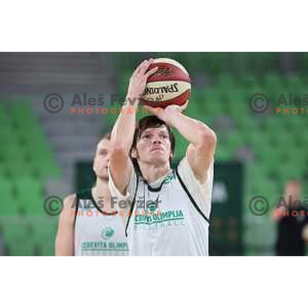 Jaka Klobucar at Cedevita Olimpija practice session in Arena Stozice, Ljubljana, Slovenia on September 27, 2023