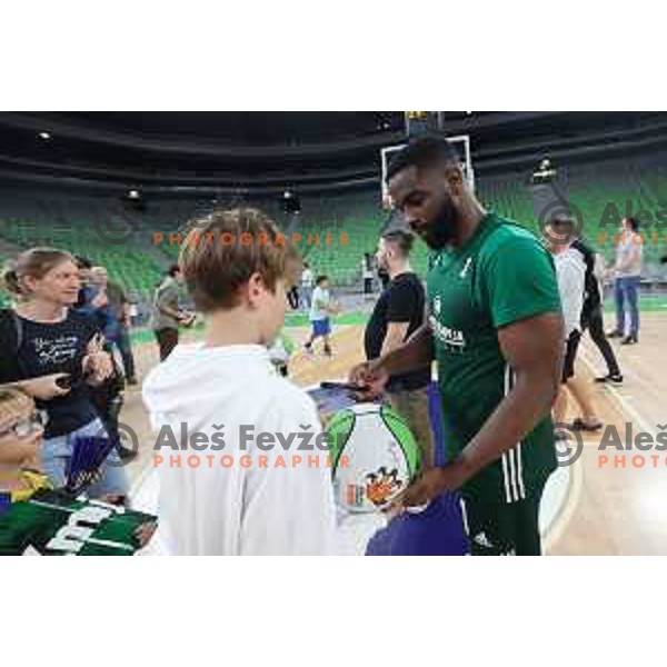 Cedevita Olimpija practice session in Arena Stozice, Ljubljana, Slovenia on September 27, 2023