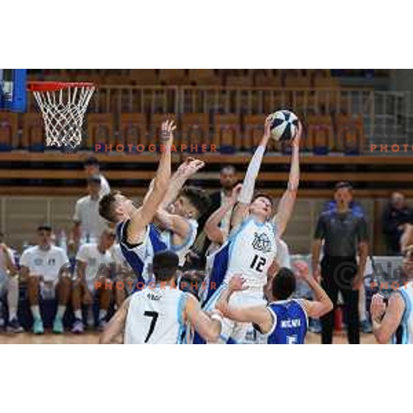 In action during Nova KBM League 2023/2024 basketball match between Ilirija and Rogaska in Ljubljana, Slovenia on September 30, 2023