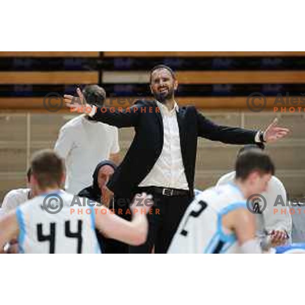 In action during Nova KBM League 2023/2024 basketball match between Ilirija and Rogaska in Ljubljana, Slovenia on September 30, 2023