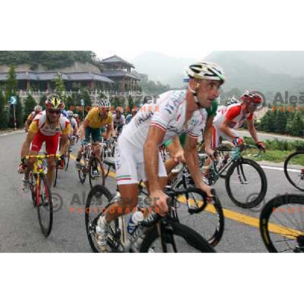 Paolo Bettini (ITA) during Cycling Road race at Olympic games i Beijing, China 9.8.2008 