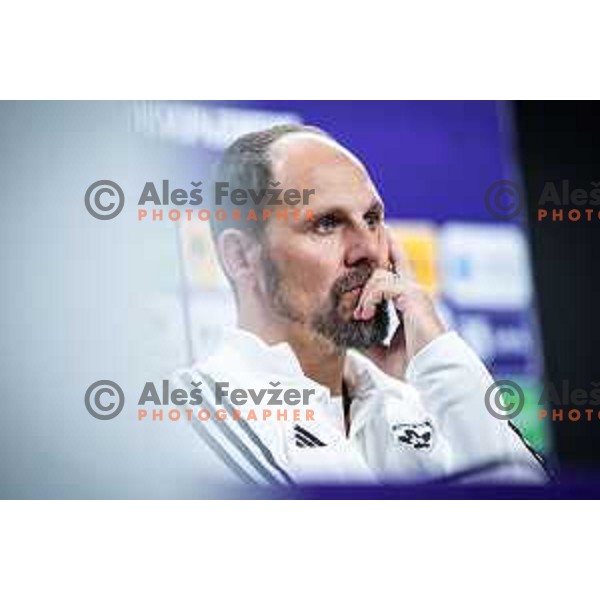 Ante Simundza, head coach of Maribor at the press conference after Prva liga Telemach football match between Maribor and Mura in Ljudski vrt, Maribor, Slovenia on October 7, 2023. Photo: Jure Banfi