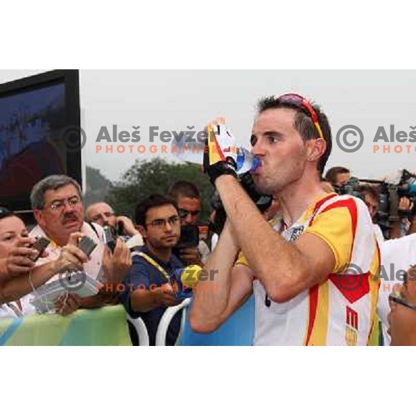 Samuel Sanchez (ESP) winner of Cycling Road race at Olympic games i Beijing, China 9.8.2008 