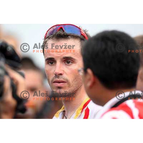 Samuel Sanchez (ESP) after Cycling Road race at Olympic games i Beijing, China 9.8.2008 