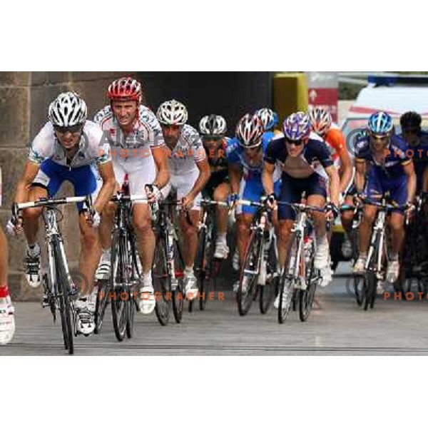 Tadej Valjavec (SLO), Davide Rebellin (ITA) during Cycling Road race at Olympic games in Beijing, China 9.8.2008 
