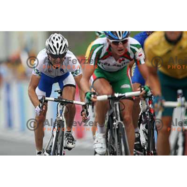 Tadej Valjavec (SLO) during Cycling Road race at Olympic games in Beijing, China 9.8.2008 