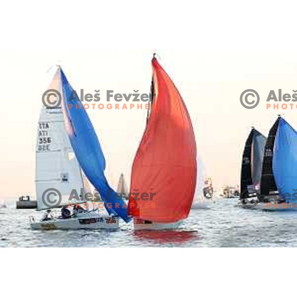 Official practice day of Barcolana Sailing Regatta 55, Trieste, Italy on October 7, 2023