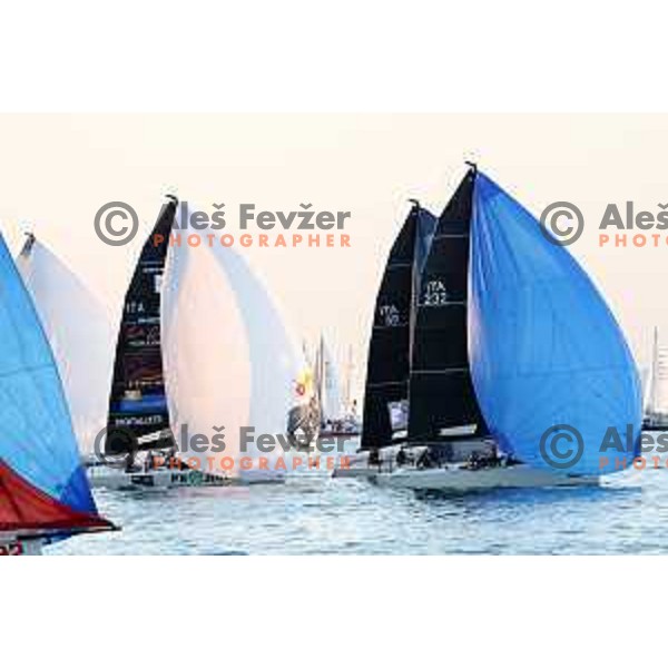 Official practice day of Barcolana Sailing Regatta 55, Trieste, Italy on October 7, 2023
