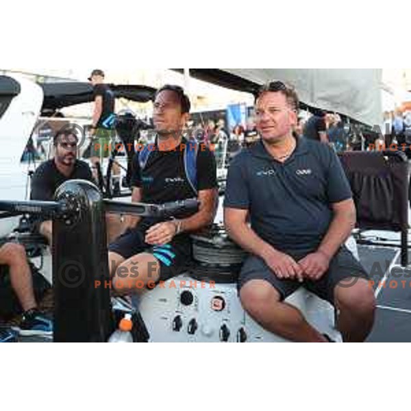 Lorenzo Bodini and Gasper Vincec during Official practice day of Barcolana Sailing Regatta 55, Trieste, Italy on October 7, 2023