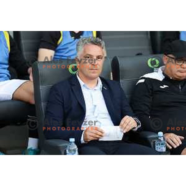 Head coach of Radomlje, Oliver Bogatinov in action during Prva Liga Telemach 2023/2024 football match between Olimpija and Radomlje in Ljubljana, Slovenia on October 8, 2023. Foto: Filip Barbalic