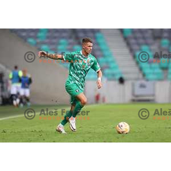 Raul Alexander Florucz in action during Prva Liga Telemach 2023/2024 football match between Olimpija and Radomlje in Ljubljana, Slovenia on October 8, 2023. Foto: Filip Barbalic